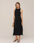 Bella Dahl Bias Midi Dress w/ Beaded Belt