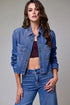 Hidden Denim Crop Shirt